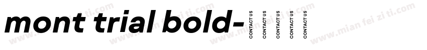 mont trial bold字体转换
